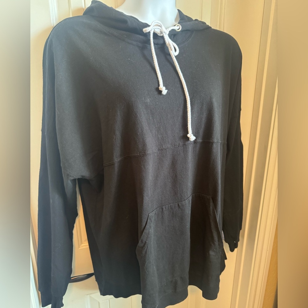 NWT Black Spirit Jersey Hoodie w/Los Angeles Lettered Across Back & Shoulders - Picture 4 of 9